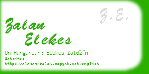 zalan elekes business card